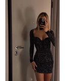 Women's Shimmering Evening Dress with Alluring Design