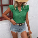 Chic Ruffle Short Sleeve Blouse for Women