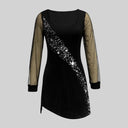 Starry Sheer Sleeve Cocktail Dress for Women