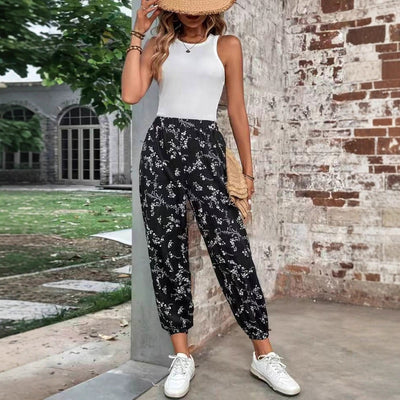 Stylish Floral Print Women's Jogging Pants