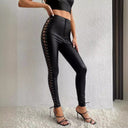 Chic Women's Lace-Up Side Leggings