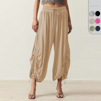 Chic Ruffle Detail Harem Trousers for Women