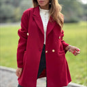 Chic Oversized Blazer with Double-Breasted Design