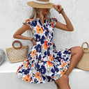 Floral Ruffle Women's Blouse Dress - Chic Style
