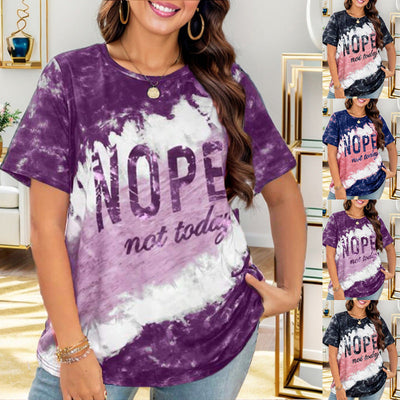Artistic Tie-Dye Women's T-Shirt with Unique Print