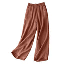 Chic Women's Pants with Elastic Waist and Pockets