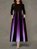 Gradient Maxi Dress with Convenient Pockets