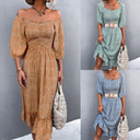 Chic Women's Ruffle Dress with Elastic Waist