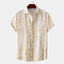 Modern Abstract Short-Sleeve Blouse for Women