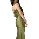 Chic Maxi Dress with Stylish Wrap Design and Spaghetti Straps