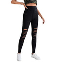 Chic High-Waisted Leggings with Trendy Cut-Outs