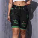 Fashion-Forward Women's Denim Shorts with Unique Cut-Outs
