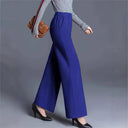 Chic High-Waisted Palazzo Pants with Side Pleats