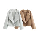 Chic Women's Oversized Blazer with Stylish Lapels