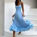 Chic Corset Midi Dress with Fringed Accents