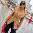 Chic Oversized Blazer Jacket with Button Accents