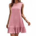 Ruffle Hem Summer Dress for Women – Textured Fabric Delight