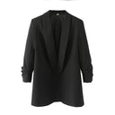 Chic Women's Blazer Jacket with Stylish Cut and Handy Pockets