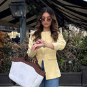 Stylish Women's Blazer Jacket with Chic Button Detail