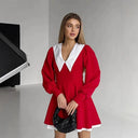 Chic Collar Mini Dress for Women