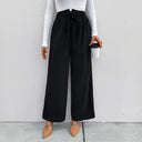 Chic High-Waist Palazzo Pants with Tie Belt