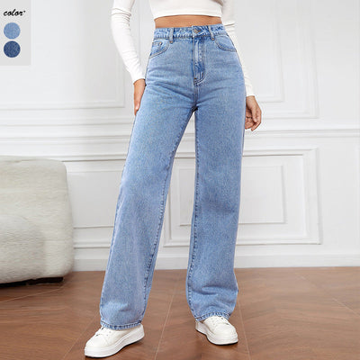 Vintage High-Waisted Wide Leg Jeans for Women