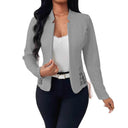 Chic Blazer Jacket with Crochet Details