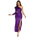 Stylish Asymmetrical Evening Dress with High Slit