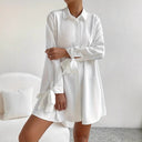 Chic Women's Shirt Dress with Stylish Ribbon Sleeves