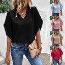 Lace-Trimmed Women's Blouse for Chic Style