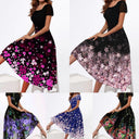 Floral Print Midi Dress with Flowing Hem