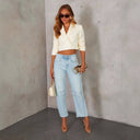 Chic High-Waist Jeans for Urban Fashion