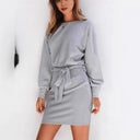 Chic Long Sleeve Knit Dress for Women