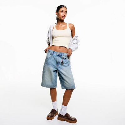 Mid-Rise Women's Denim Shorts for Everyday Wear