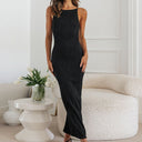 Textured Long-Sleeve Wrap Dress for Women