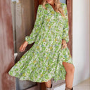 Floral Asymmetrical Midi Dress for Women