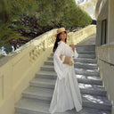 Chic Women's Maxi Dress with Ruffle and V-Neck