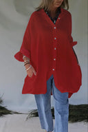 Chic Women's Blouse Dress with Stylish Button Closure