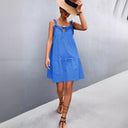 Chic Ruffle Summer Dress with Adjustable Waist