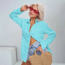 Button Detail Summer Blouse for Women