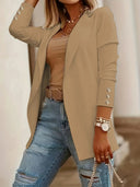 Chic Women's Blazer with Glamorous Buttons