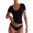 Women's V-Neck Short Sleeve Tee - Figure-Flattering Style