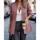 Structured Herringbone Blazer for Women