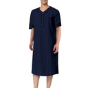 Chic Women's Short Sleeve Dress with Stand-Up Collar