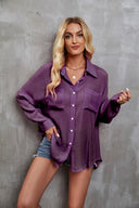Chic Women's Blouse with Pockets in Airy Fabric