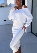 Stylish Women's Mini Dress and Sweater Set