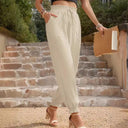 Viscose Jogging Pants for Women with Relaxed Fit & Handy Pockets