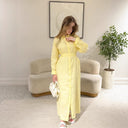 Chic Women's Long Sleeve Shirt Dress with Waist Belt