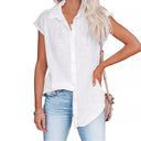 Airy Short Sleeve Blouse in Premium Fabric