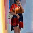 Trendy Tie-Dye Women's Summer Tunic Dress